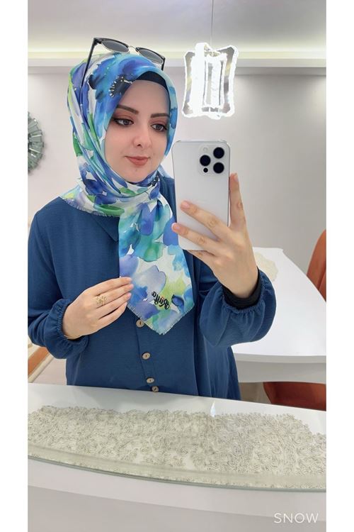 Rüya Koton Eşarp Beril Desen  