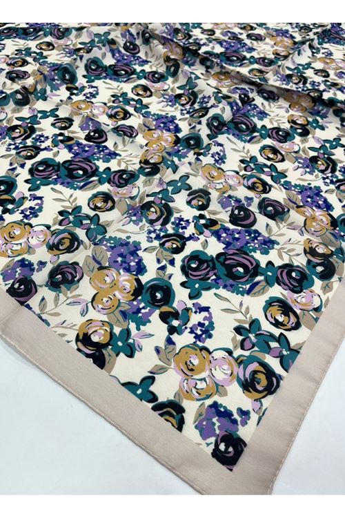 Mini Rose Desen Soft Eşarp  