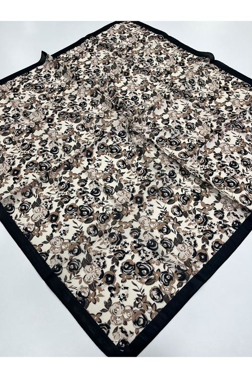 Mini Rose Desen Soft Eşarp   