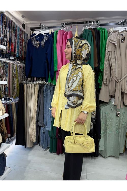 Taşlanmış Modal Drapeli Gömlek Tunik (1 Beden)