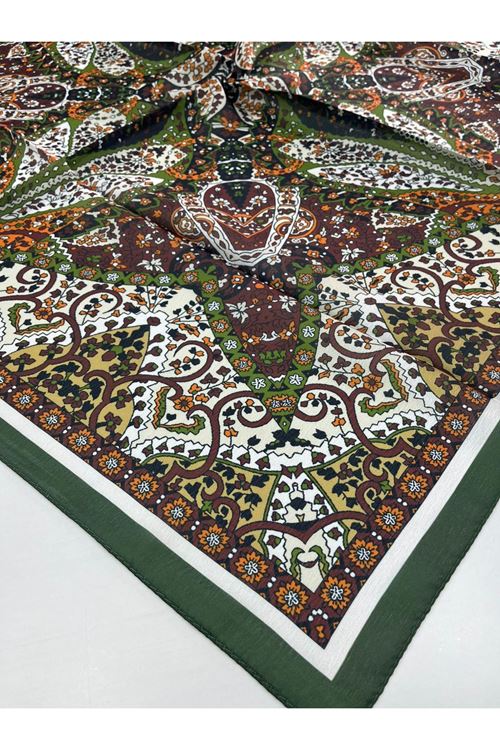 Etnik Desen Pırıltı Eşarp Kod:2567 