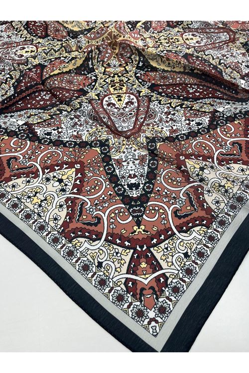 Etnik Desen Pırıltı Eşarp Kod:2567  