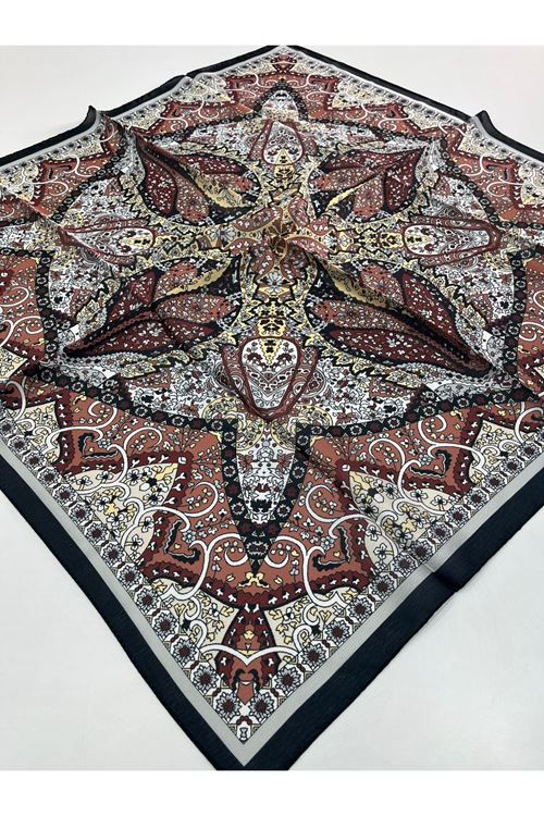 Etnik Desen Pırıltı Eşarp Kod:2567  