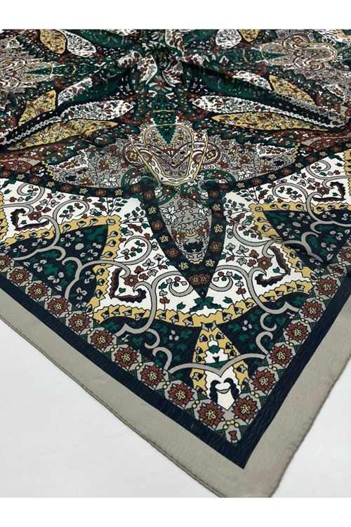 Etnik Desen Pırıltı Eşarp Kod:2567  