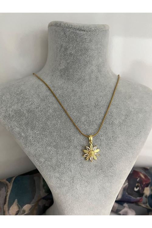 Papatya Model Çelik Kolye 