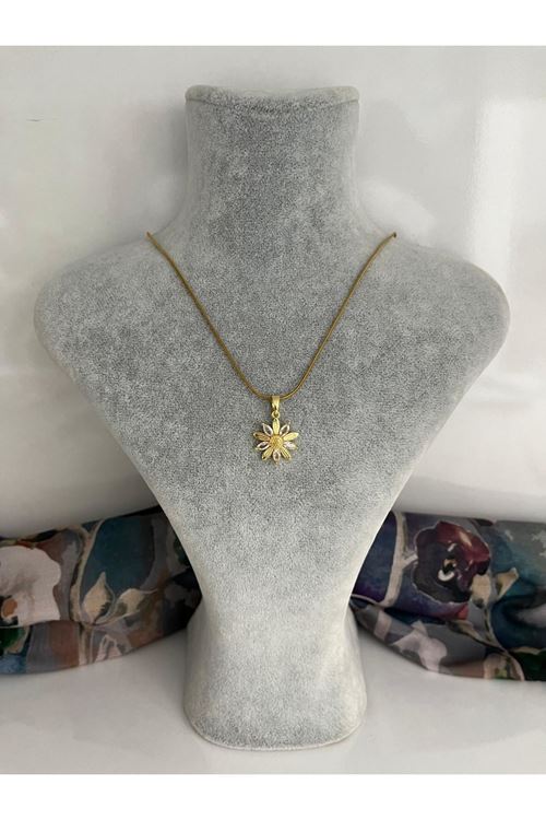 Papatya Model Çelik Kolye 