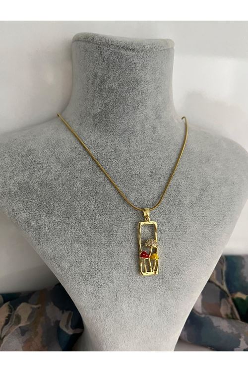 Mantar Model Çelik Kolye