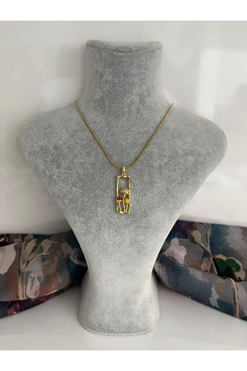 Mantar Model Çelik Kolye