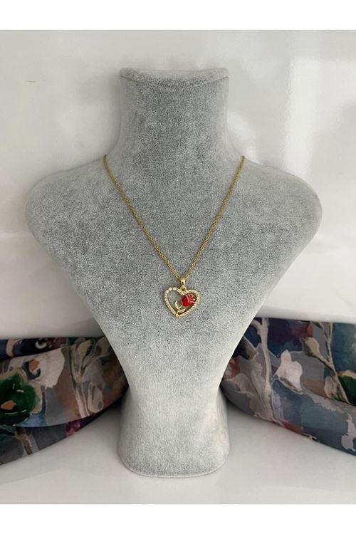 Kalp Model Çelik Kolye 