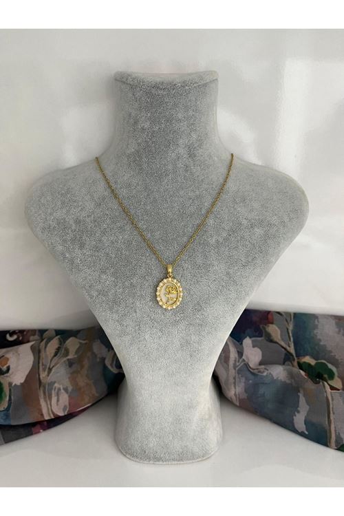 Gül Model Çelik Kolye 