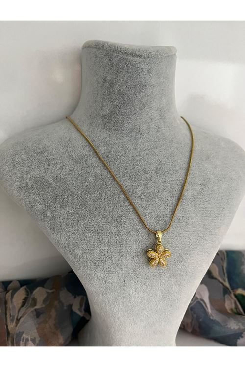 Papatya Model Çelik Kolye 