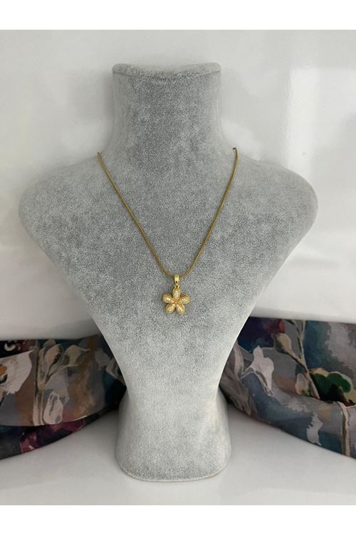 Papatya Model Çelik Kolye 