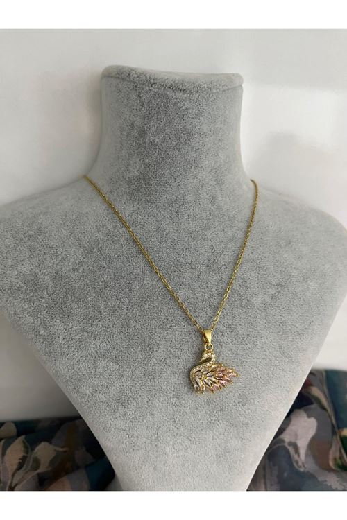 Kuğu Model Çelik Kolye  