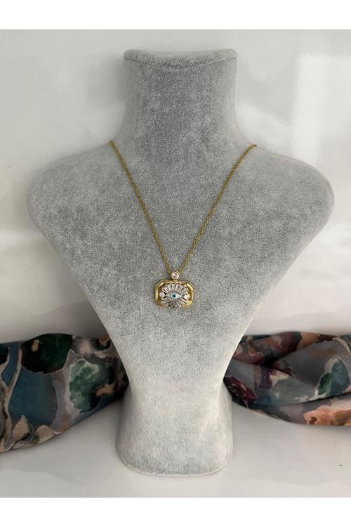 Göz Model Çelik Kolye   