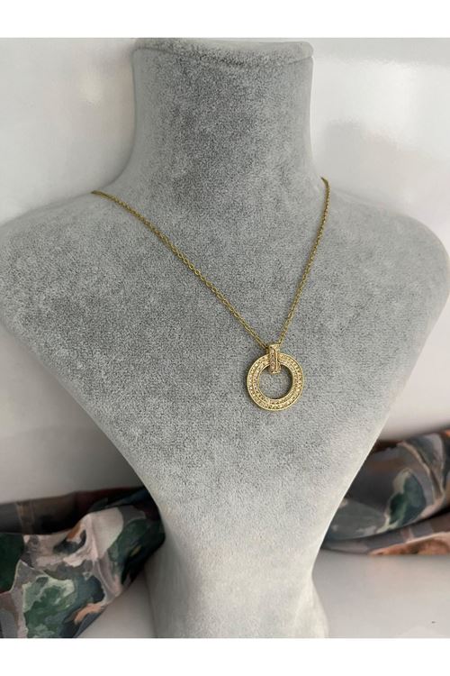 Halka Model Çelik Kolye  