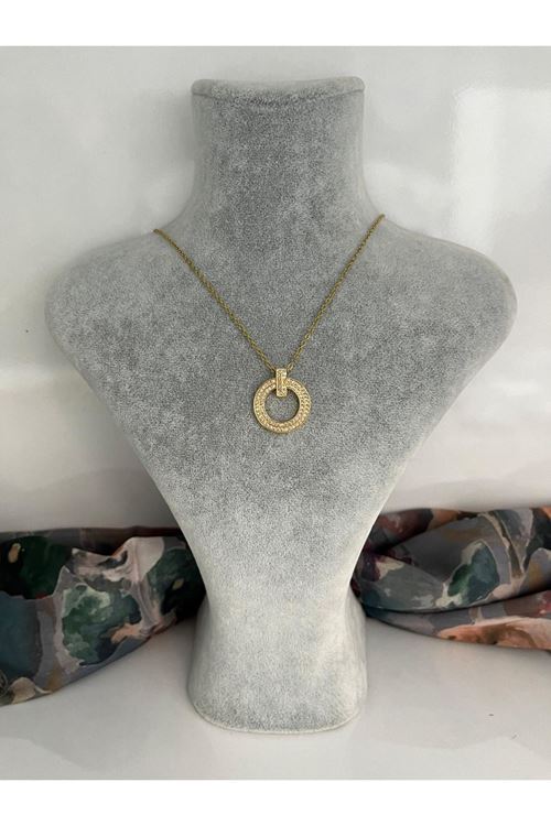 Halka Model Çelik Kolye  