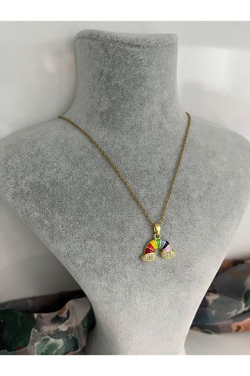 Gökkuşağı Model Çelik Kolye   