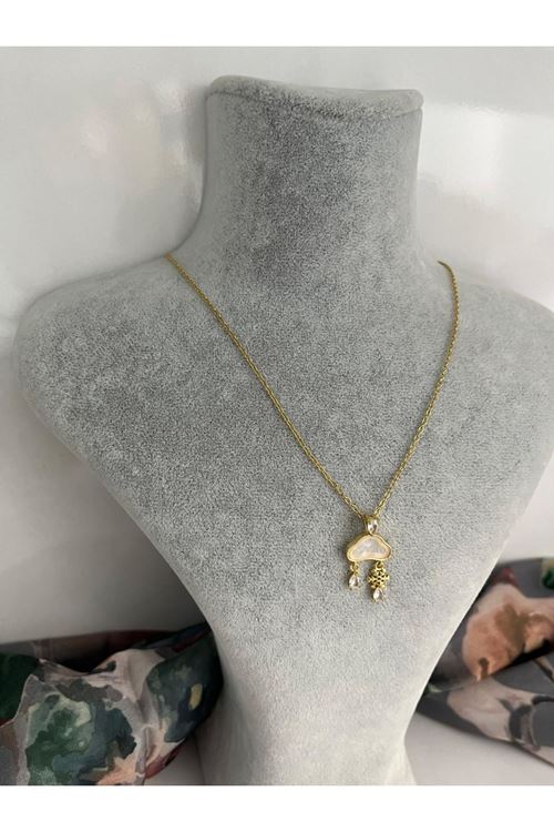 Bulut Model Çelik Kolye   