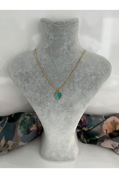 Kalp Model Çelik Kolye  