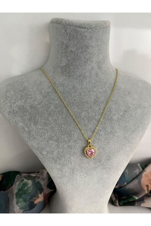 Kalp Model Çelik Kolye