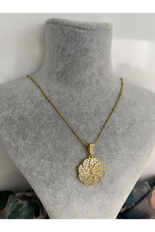 Papatya Model Çelik Kolye  