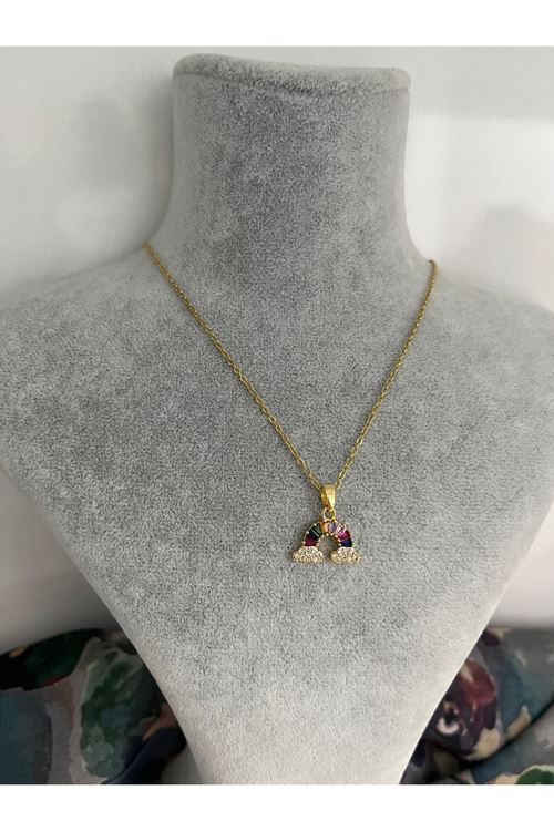 Gökkuşağı Model Çelik Kolye   