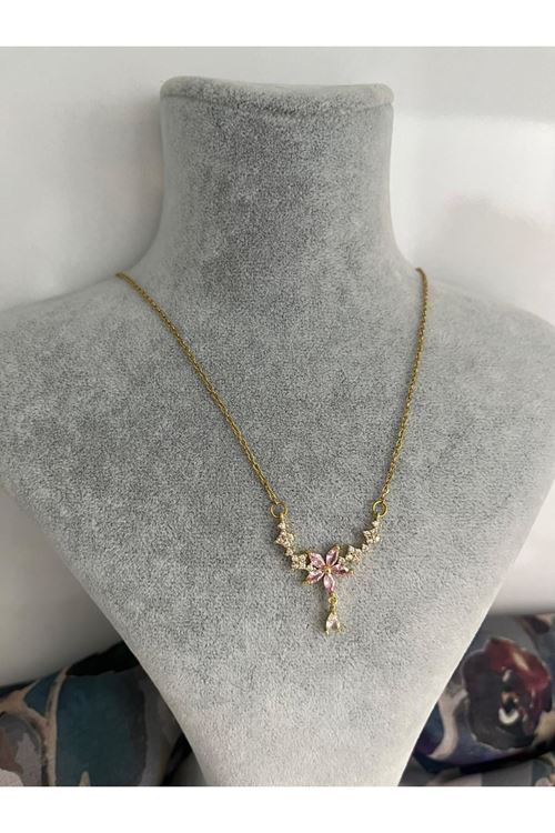 Yonca Model Çelik Kolye   