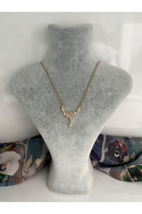 Yonca Model Çelik Kolye   