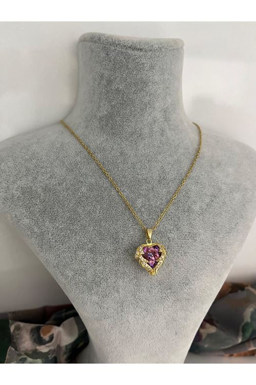 Kalp Model Çelik Kolye 