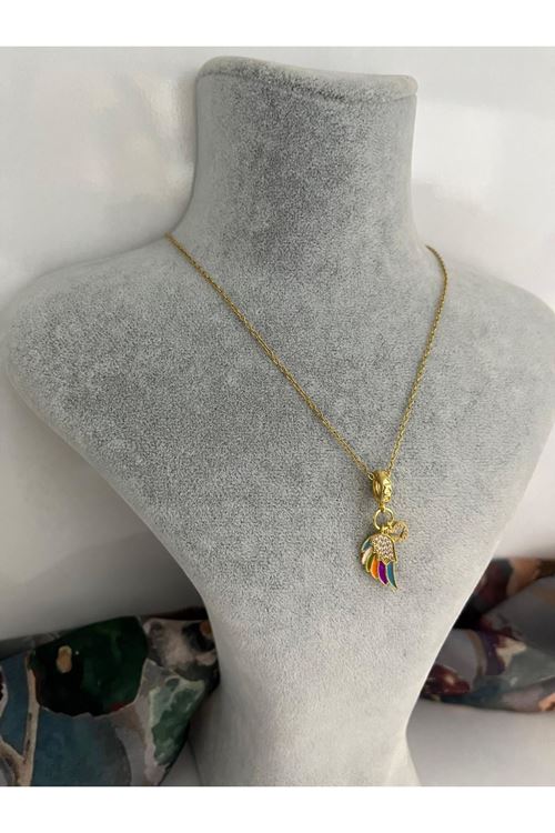Gökkuşağı Kanadı Model Çelik Kolye 
