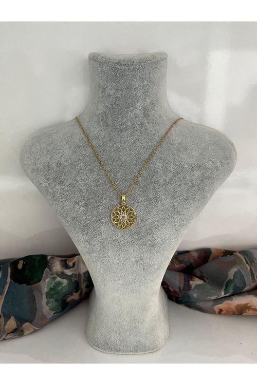 Lotus Model Çelik Kolye   