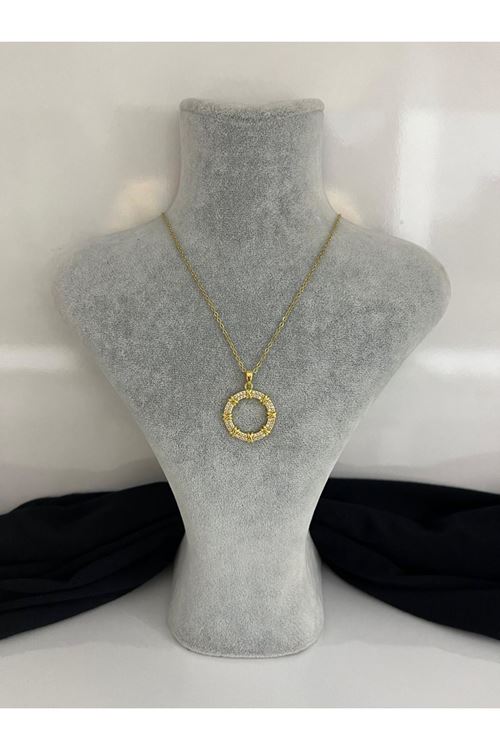 Halka Model Çelik Kolye 