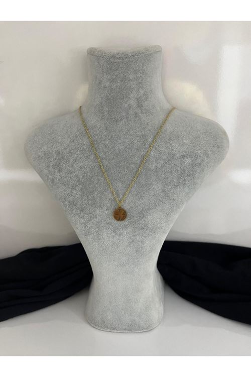 Yonca Model Çelik Kolye 