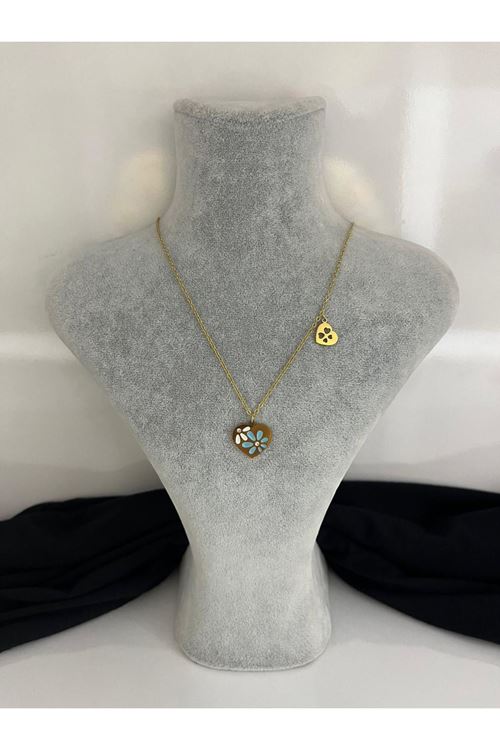 Kalp Model Çelik Kolye 