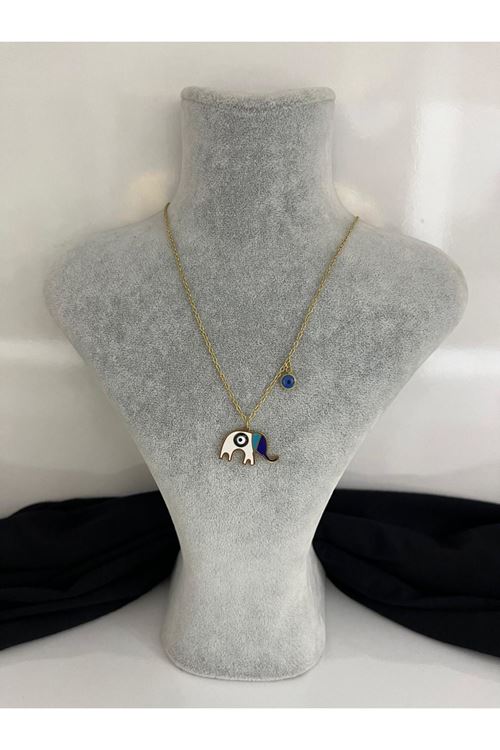 Fil Model Çelik Kolye  