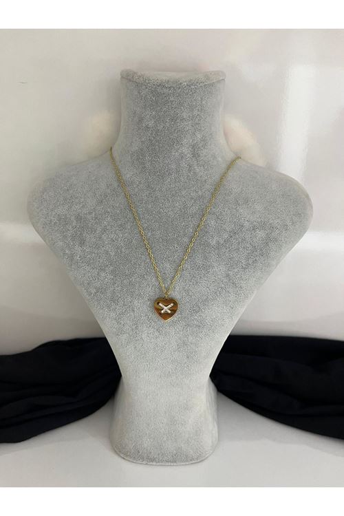 Kalp Model Çelik Kolye  