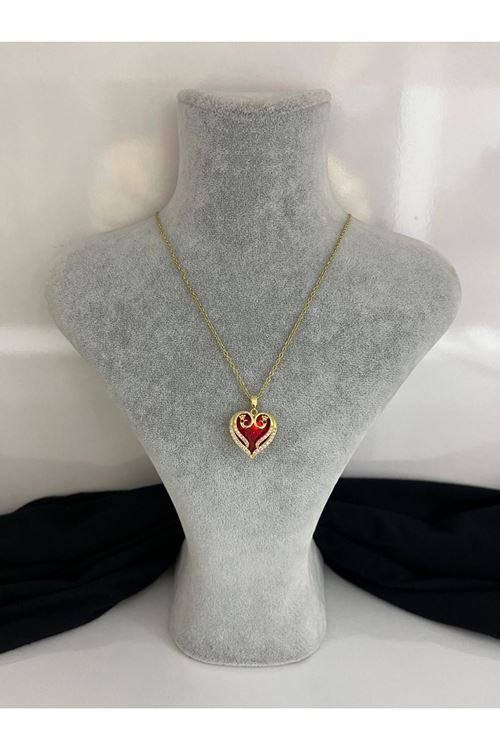 Kalp Model Çelik Kolye  