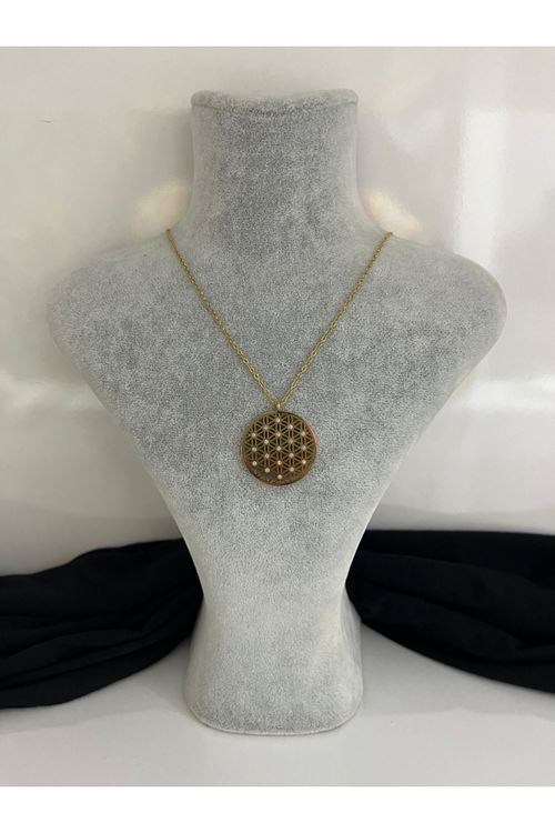 Yaşam Çiçeği Model Çelik Kolye