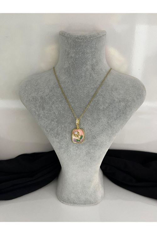 Lale Model Çelik Kolye  