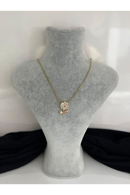 Papatya Model Çelik Kolye   