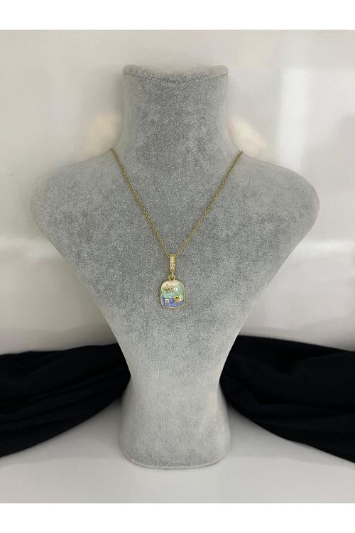 Çerçeve Model Çelik Kolye  