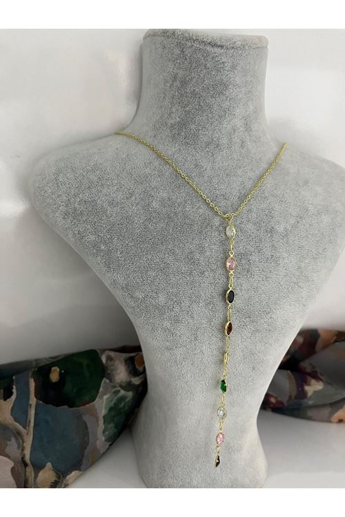 Y Model Çelik Kolye   