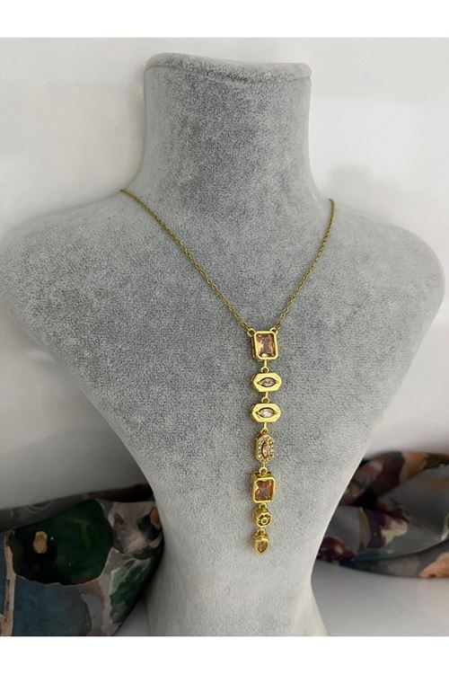 Y Model Çelik Kolye   