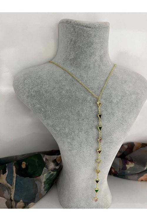 Y Model Çelik Kolye  