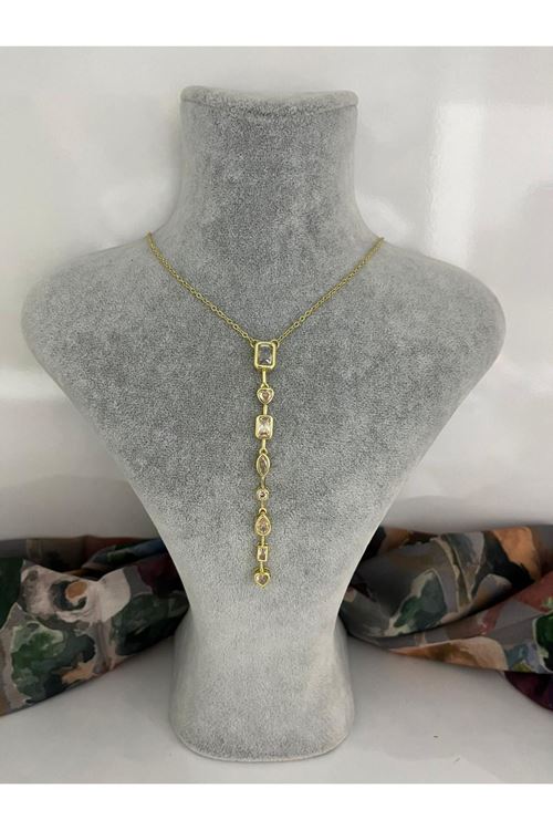 Y Model Çelik Kolye  