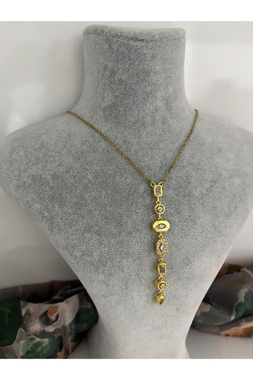 Y Model Çelik Kolye   