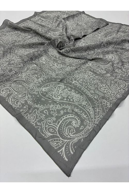 Etnik Desen Bambu Kraş Eşarp 