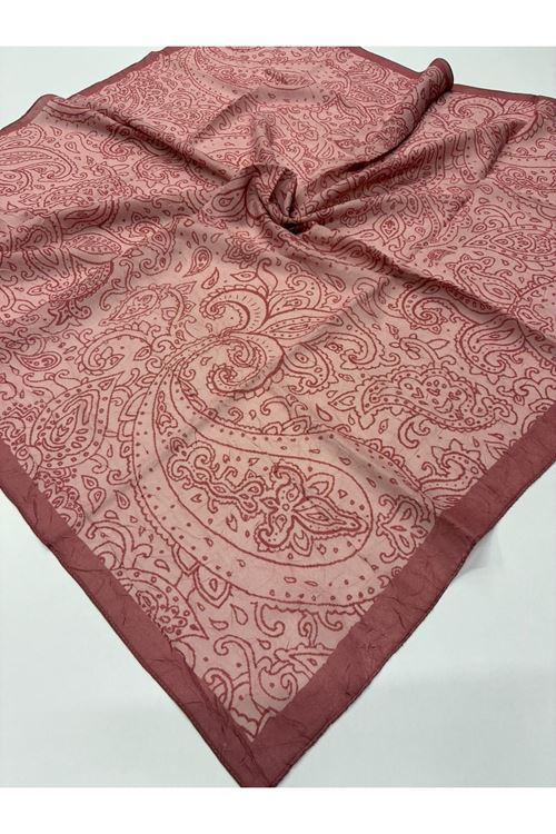 Etnik Desen Bambu Kraş Eşarp