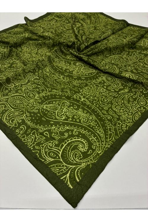 Etnik Desen Bambu Kraş Eşarp 