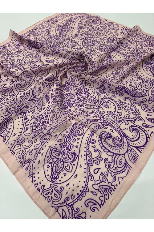 Etnik Desen Bambu Kraş Eşarp    